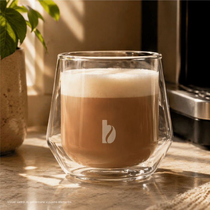 Barcaffè cappuccino staklena šalica 220ml