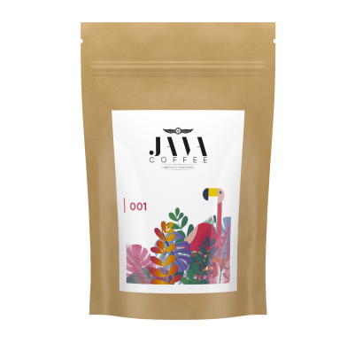 Barcaffè kava u zrnu JAVA 001 s notama čokolade, kakaa i karamela namijenjena ljubiteljima bogatih i punih okusa Arabica kave.