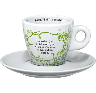 Unikatne Artist Edition šalice za espresso kavu s umjetničkim ilustracijama i inspirativnim citatima.