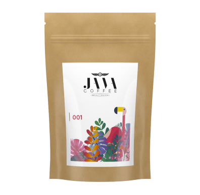 Barcaffè kava u zrnu JAVA 001 s notama čokolade, kakaa i karamela namijenjena ljubiteljima bogatih i punih okusa Arabica kave.