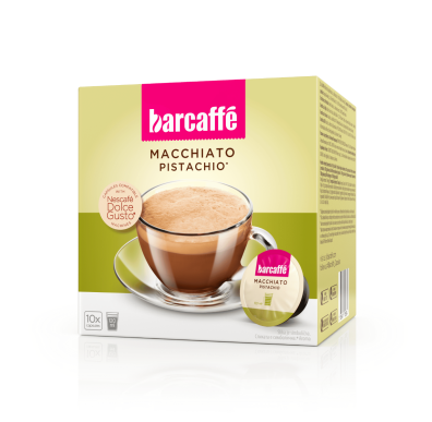 Barcaffè Macchiato Pistachio kapsule za kavu su kombinacija kremastog macchiata i bogatog okusa pistacia.